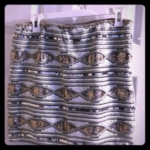 Sequin mini skirt